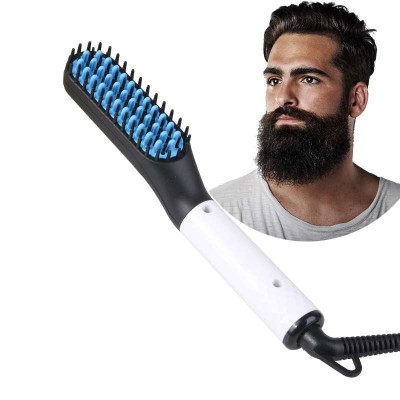 new Electric men hair Straightening comb Beard Straightener beard brush set